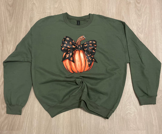 Pumpkin w/bow Sweater